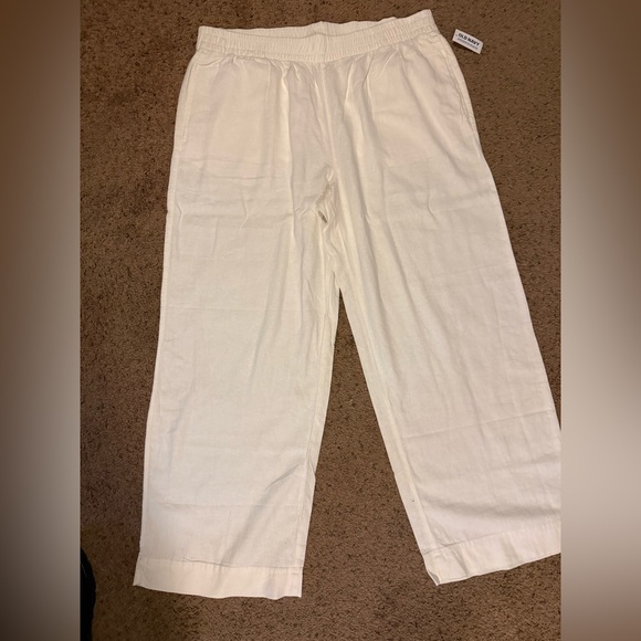 Old Navy Pants - Old Navy Cream Linen Trousers. Size XL. NWT